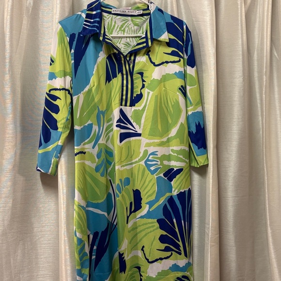 Gretchen Scott Designs Jersey Split Neck Dress Large - Picture 5 of 12